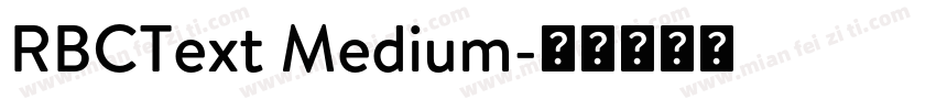 RBCText Medium字体转换